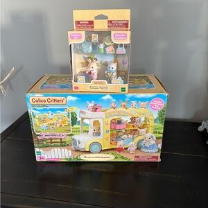 Calico Critters Nursery Bus and Playset